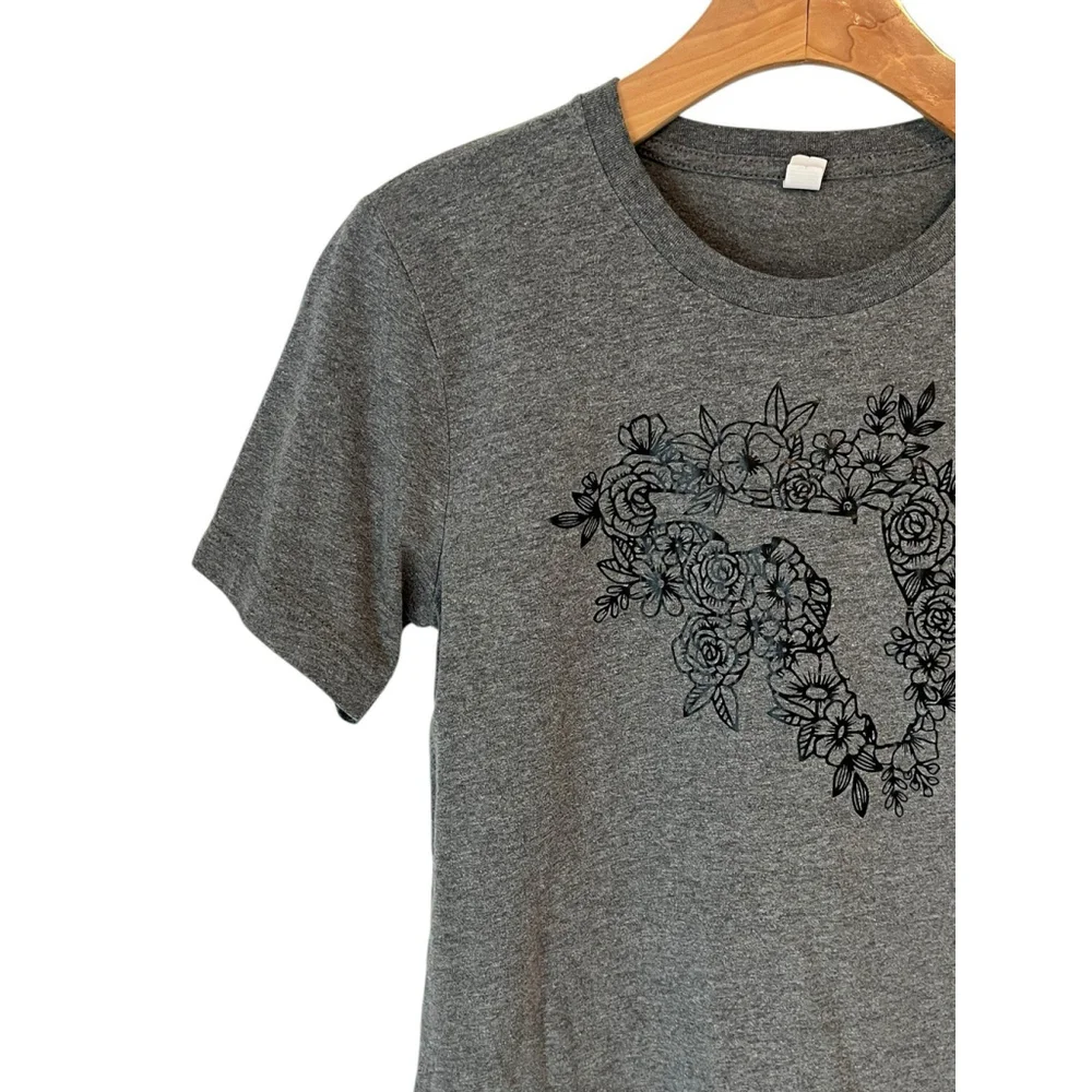 Florida Graphic Tee Shirt Womens Souvenir T-Shirt Gray - Picture 2 of 7